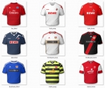 Maillots 2D Standard Bundesliga 1 et 2